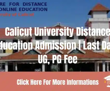 Calicut University Distance Education Admission