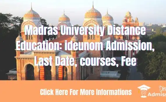 Madras University Distance Education Admission