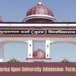 Pt Sundarlal Sharma Open University Admission