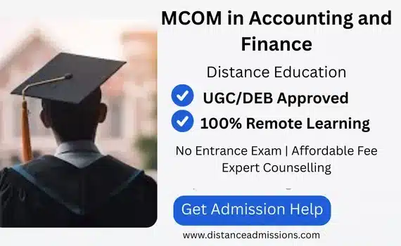 M.Com in Accounting and Finance Distance Education