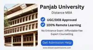 Panjab University Distance MBA: Admission 2025, Fee and Specializations